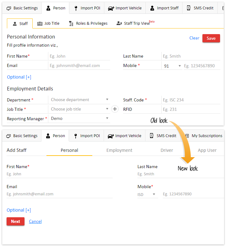 Manage staff using AVLView fleet automation