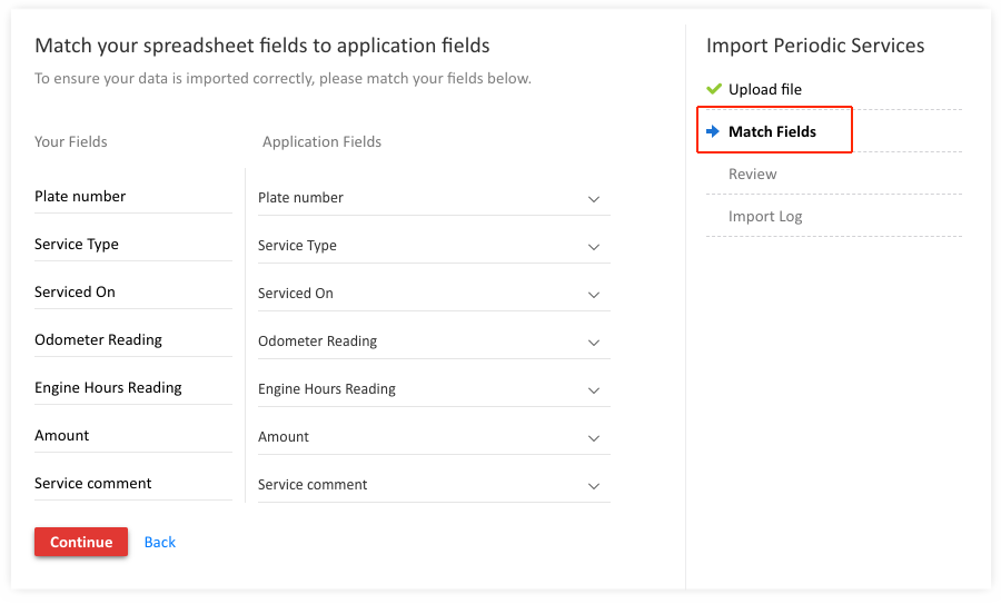 Match Fields