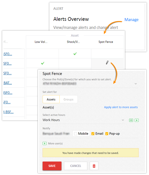 Alerts overview and option to enable alerts