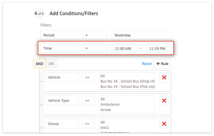 Set time range for reports