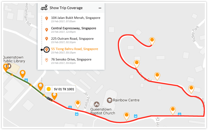 Track schedule live on map and monitor the progress of your vehicle trips