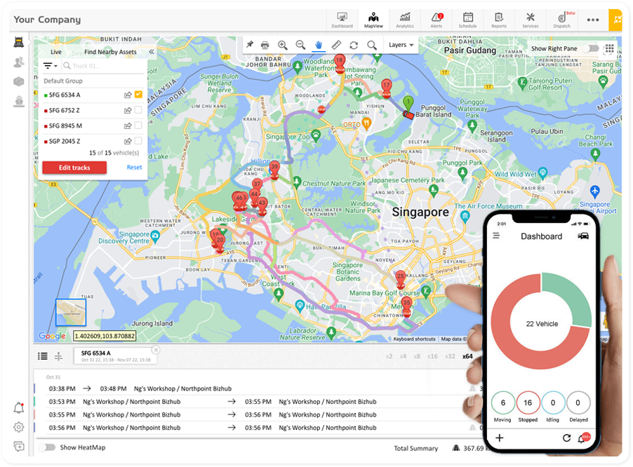 Vehicle tracking using deals gps