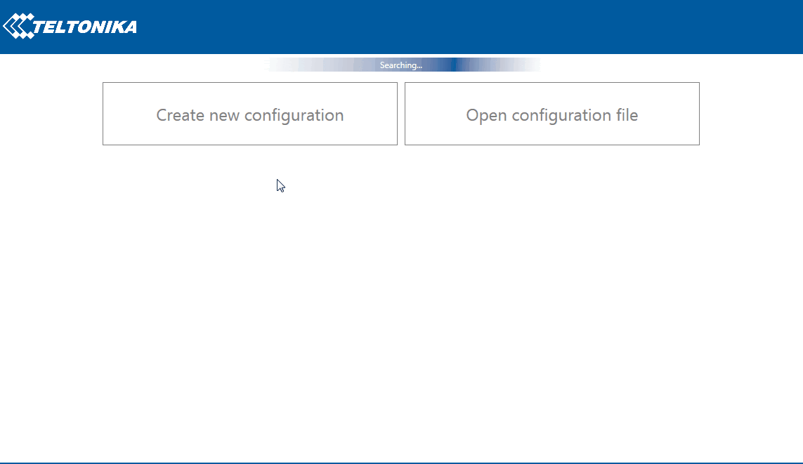 Creating New Configuration file
