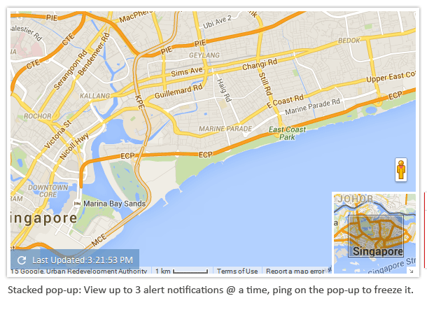 View alert notifications as stacked pop-up